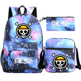 One Piece Schoolbag Backpack Lunch Bag Pencil Case 3pcs Set for Students